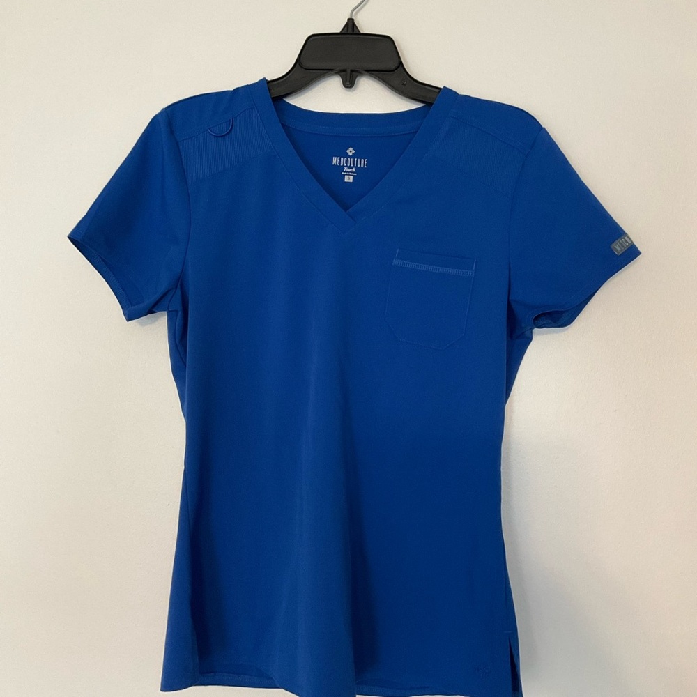 Med Couture Touch Royal Blue Scrub Top S
